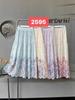 High-Waisted Floral Embroidery A-line Mid-Length Skirt