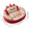 Pet Bed with Removable Cushion Supportive Oval Sofa Raised Bolsters Washable for