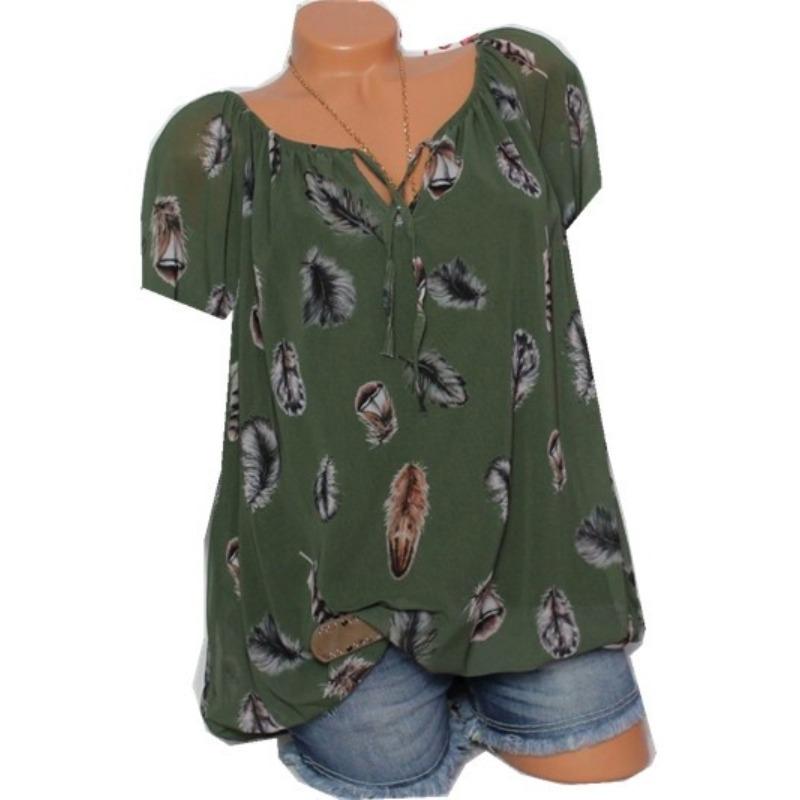 BITCED Women's Fashion Casual Short Sleeve V Neck Blouses & Shirts