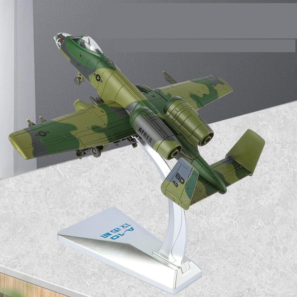 1/72 A-10 Thunderbolt II Fighter Toy Plane Aircraft Model Diecast Metal Airplane Miniature Unique Collection Gift for Children
