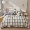 Modern Geometric Pattern Duvet Cover Set 100% Cotton Skin Friendly Comforter Cover with 2 Pillowcases Luxury Soft Bedding Set
