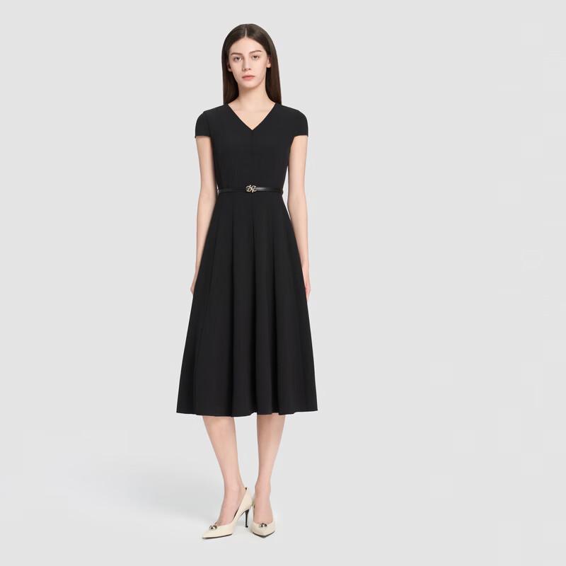 ELLASSAY French V-Neck Short Sleeve Dress