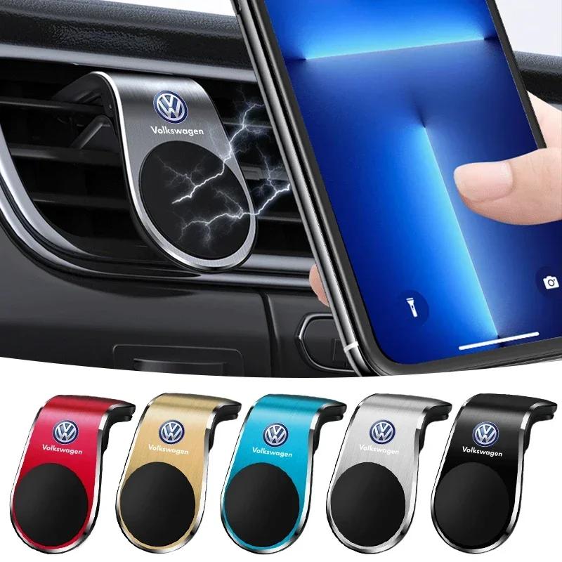 B5 2025 Heiß für Volkswagen Metall Magnetischer Auto-Handyhalter für Volkswagen Golf R Rline Tiguan Touareg Polo GTI CC Passat r36 Sci