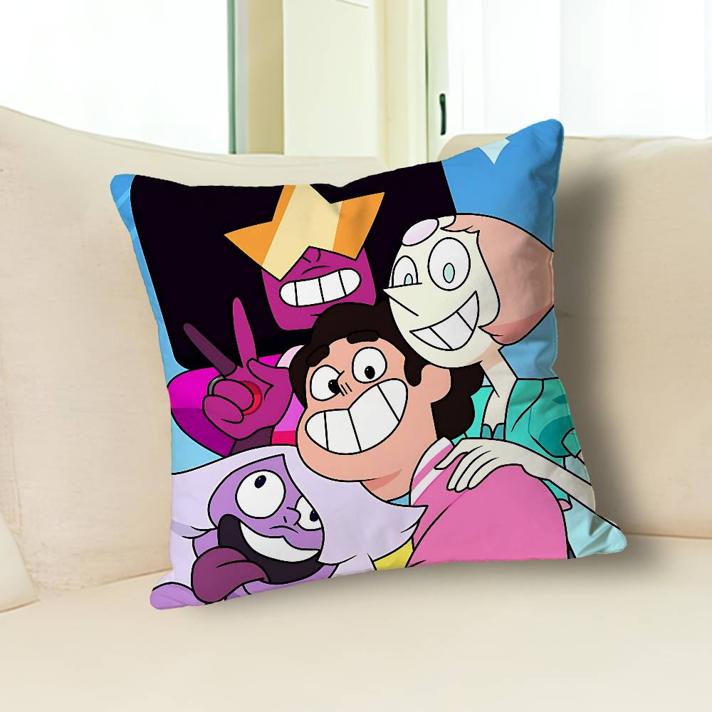 S-Steven Cartoon U-Universe Pillow Cases for Bedroom Living Room Sofa Home Decor Polyester Cushion Cover with Zipper