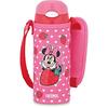 Thermos Water Bottle, Vacuum Insulated Straw Bottle, 400ml, Minnie Strawberry Pink, For Children, For Going To Kindergarten And School, For Cooling