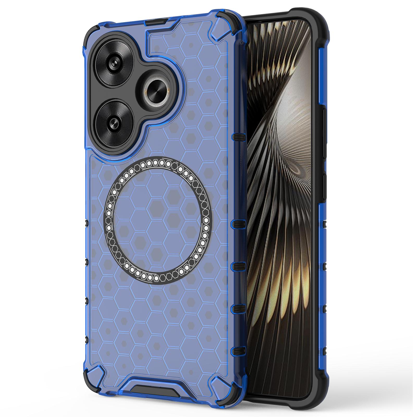 

Для Xiaomi Poco F6 5G/Redmi Turbo 3 5G Магнитный чехол Сотовый чехол из ТПУ+ПК в виде сот A