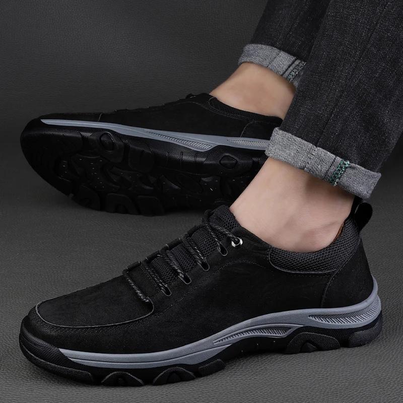 Fashion Men Shoes Lace Up Handmade Casual Men Shoe Design Lace Up Sneakers Man Genuine Leather Soft Shoes Men Oxfords Shoes
