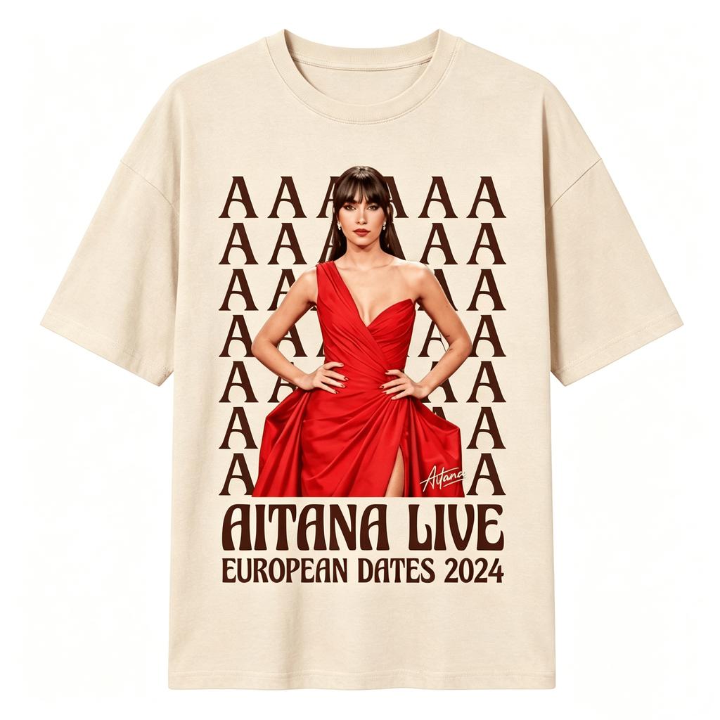 Singer Aitana 2026 Cuarto Azul graphic Unisex T Shirts Unisex Pure Cotton Short Sleeve Y2k Oversized Popular Tee Fashion Tops Gifts