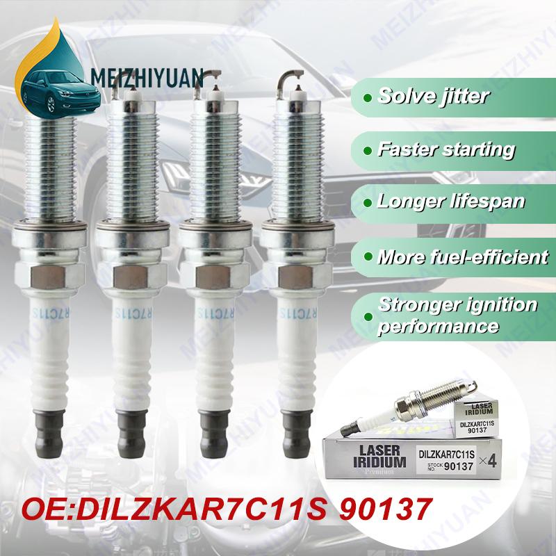 4/8Pcs DILZKAR7C11S 90137 Laser Iridium Spark Plugs For Honda Fit XRV CITY VEZEL Greiz 1.5L 2015-2018 L15B5