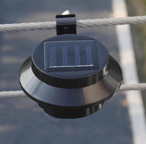 Lampa Solarna 3 Led Czarny Wiszący Kinkiet P-104