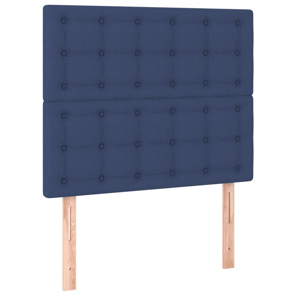 Vidaxl Continental Bed With Mattress, Blue, Fabric, 90X200 Cm