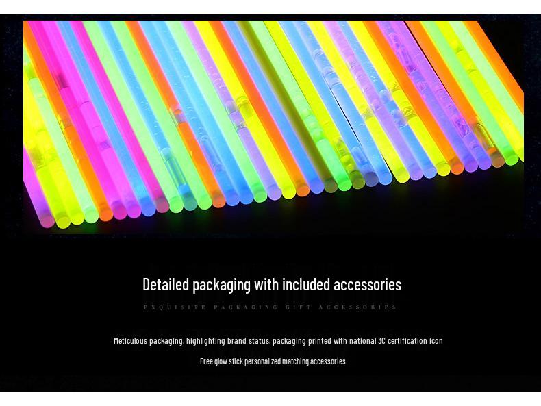 8-color mixed 50/100PCS luminous stick flashing wand-fluorescent lamp for outdoor concert night market