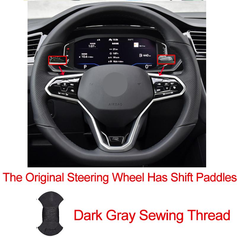 Hand Sew Car Steering Wheel Cover For Volkswagen VW Golf 8 MK8 GTI Golf GTE 2020 2026 Braid On the Steering Wheel Car Protector