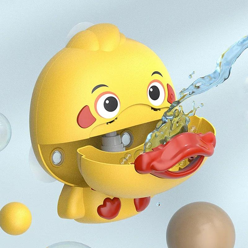 Anatra a Bolle Giocattolo da Bagno per Bambini Divertente Generatore di Bolle da Bagno per Bambini Piccoli Piscina Nuoto Vasca da Bagno Macchina Sapone Giocattoli da Bagno per Bambini Bambini
