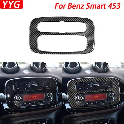 Για Mercedes Benz Smart 453 Fortwo 2016-2021 Κεντρικό πάνελ ραδιοπλοήγησης από ανθρακονήματα Διακοσμητικό κάλυμμα Εσωτερικό αυτοκινήτου