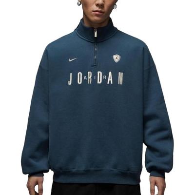 As M J Fl T Gfx Flc Qz Stand Collar Pullover Long Sleeve Sweatshirt Men Sweatshirt IF1817-464