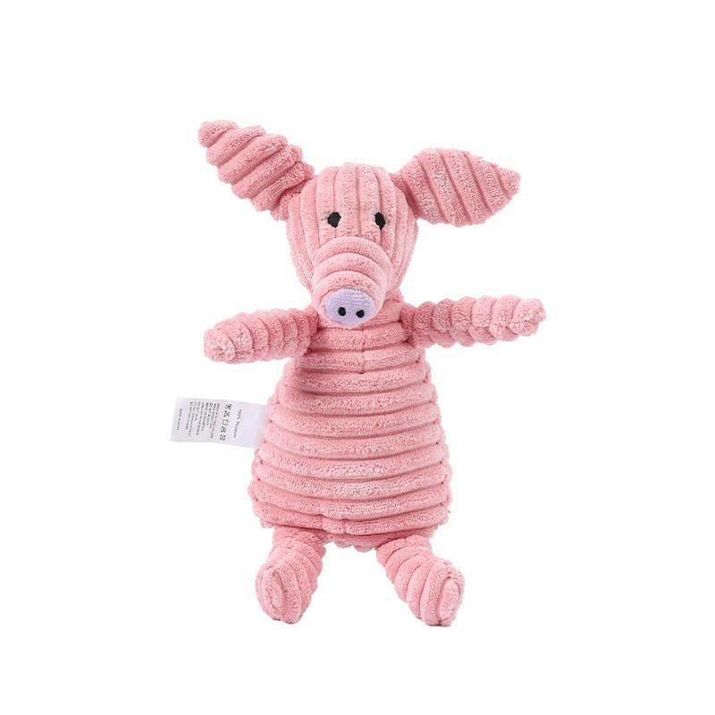 Bow Wow Pet Pizza Dog Toy Squeaky Plush One Piece Pet Teeth Teasing Toy Colorful Playset to Keep Your Furry Friend Busy