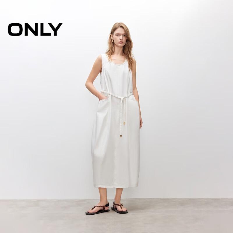 

ONLY Women s 2025 Summer U-Neck Loose Denim Dress L