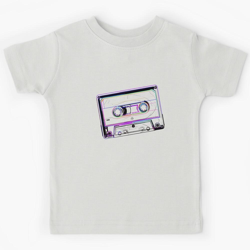 Mixtape cassette neon outline Kids T-Shirt 110
