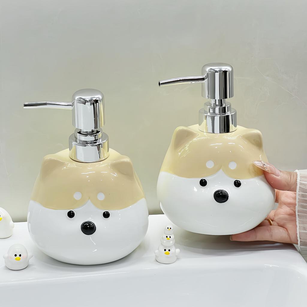 400ml Creative Chaigou lotion Bottle Press Type Bathroom Shampoo Hand lotion Bottle Ceramic Split Bottle shampoo dispenser