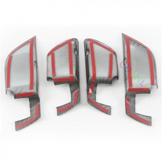 For Honda Accord 2018-2021 4x Carbon Fiber Car Inner Door Handle Bowl Cover Trim