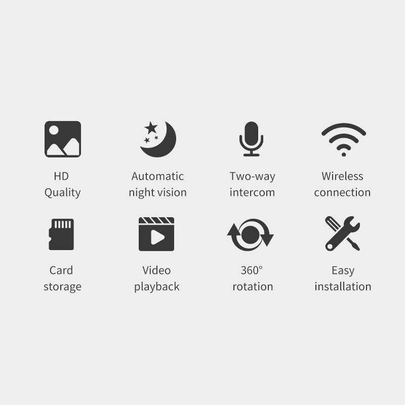 1080P Full HD Security Camera CCTV Camera Surveillance Camera Outdoor Weatherproof Night Vision Two-Way Intercom Camera