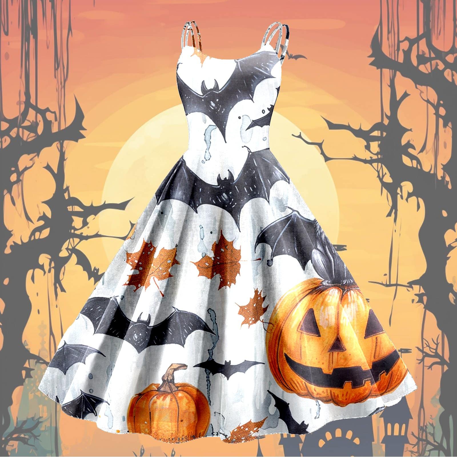 

Женское модное сексуальное коктейльное платье без бретелек с принтом на Хэллоуин в стиле панк, винтажное платье. XXL