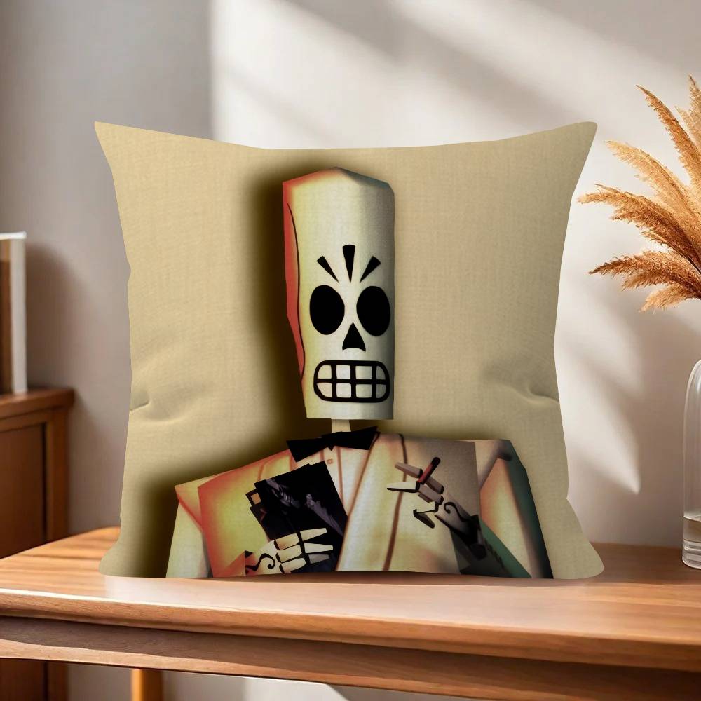 Classic ggGrim Fandango Game Pillow Gift Home Office Decoration Pillow Bedroom Sofa Car Cushion CoverPillow Case