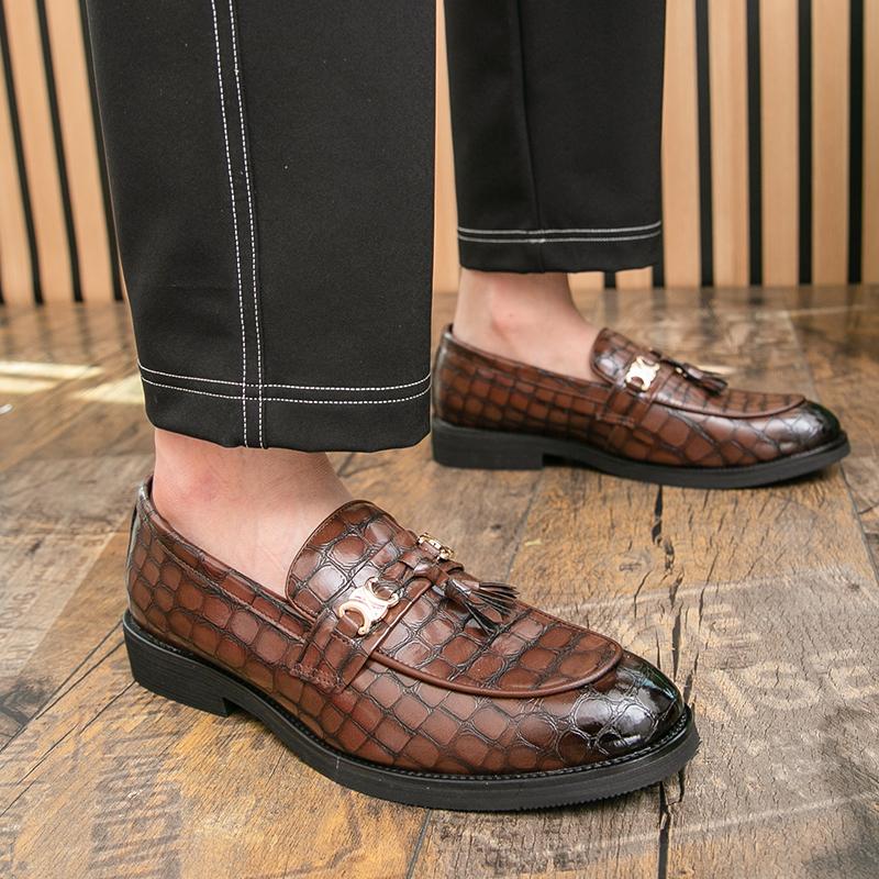 New White Casual Leather Shoes For Men Comfortable Platform Dress Shoes Man Loafers High Quality Men's Social Shoes Size 38-47