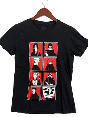 Naruto Shippuden Akatsuki T Shirt Womens S Black Itachi Pain Anime Manga Graphic Unisex T-Shirt