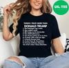 Tričko s nápisem Věc, které důvěřuji víc než Donaldu Trumpovi
