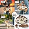 Accessorio Portatile Traspirante per Animali da Viaggio, Trasportino Portatile a Tracolla 2-in-1 Orizzontale Robusto per Gatti, Borsa Stile Guinzaglio per Cani Piccoli