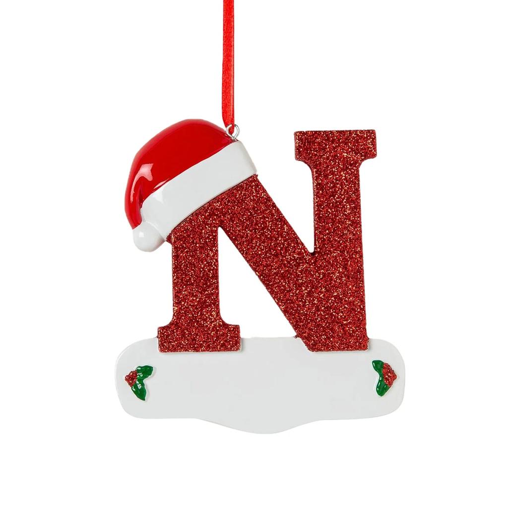 Weihnachtsdekorationsanhänger Personalisierter Weihnachtsschmuck mit 26 Buchstaben DIY Weihnachtsbaumhängeornament Neujahr 2024