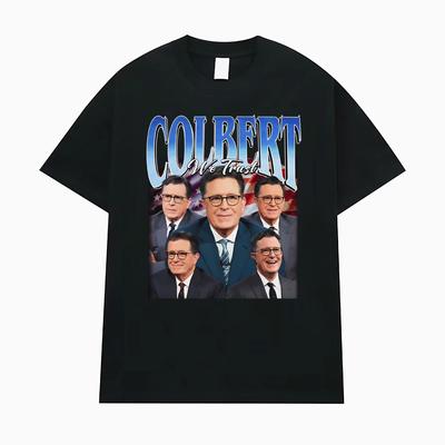 Stephen Colbert Vintage 90s Funny Graphic T-Shirt Men Women Clothing Fashion Oversized Short Sleeve T-shirts 100% Cotton T Shirt