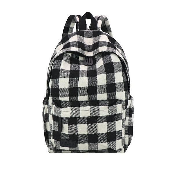 Schoolbag retro plaid backpack college student casual backpack women's plaid backpack student schoolbag large capacity backpack