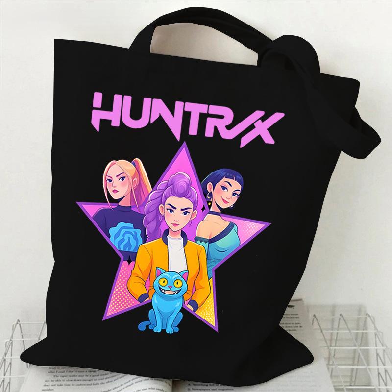 KPop Demon Hunters Student Everyday Versatile Shoulder Bag Fashion Demon Hunters Canvas Bag