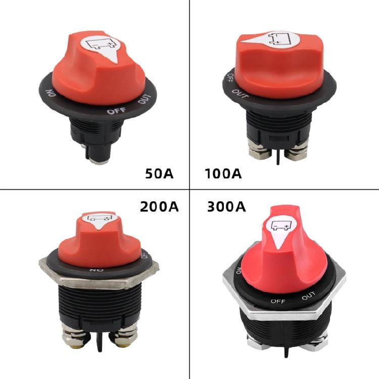 Power Battery Switches Isolator Switch Battery Disconnect Switch 12-32V Battery Cut Shut Offs Kills Switch 50A-300A