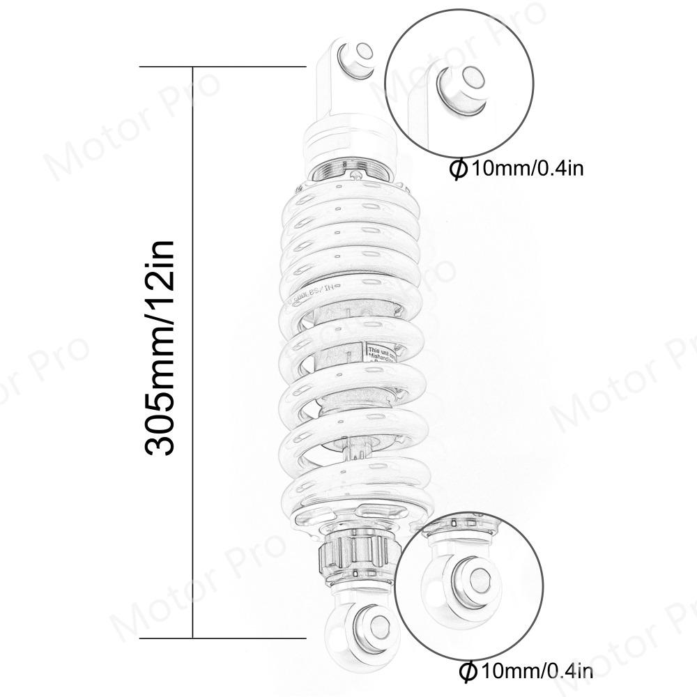For Honda NC700X NC 700 X / S 2012-2017 / NC 750 X / D INTEGRA 2014 - 2020 305mm Rear Suspension Adjustable Shock Absorbers