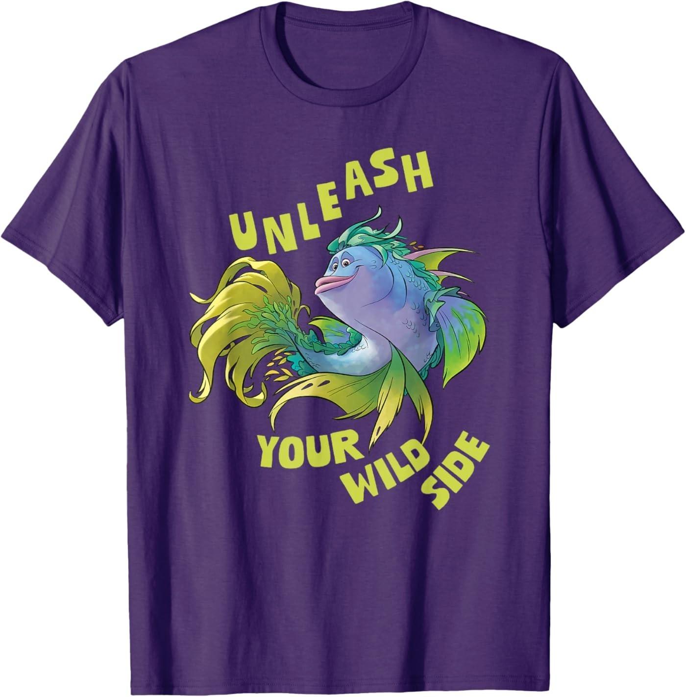 Unleash Your Wild Side Boogle Smiling and Swimming T-Shirt S разноцветный