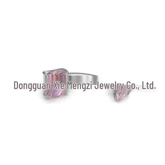 F136 G23 Titanium Zircon Navel Ring with Four-Prong Setting - Super Shiny Body Piercing Jewelry
