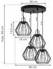 Hanging Lamp, Ceiling Chandelier, Wire Shade, Led