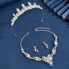 Jewelry Set Necklace Earrings Crown Wedding Three-Piece Wedding Dress Dress Dinner Accessories Bridal Necklace