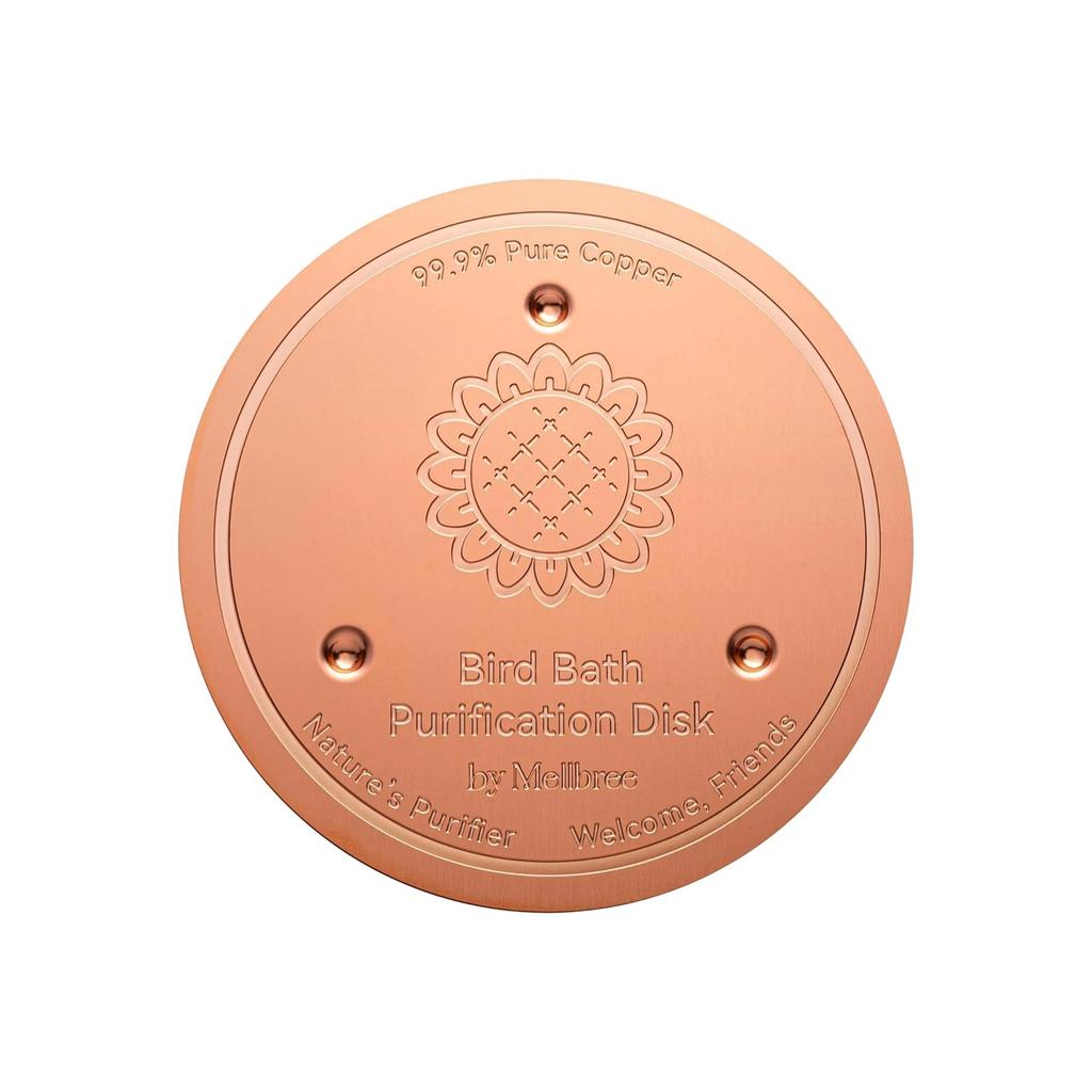 Piatto Purificatore per Vasca Uccelli in Rame da 10cm Pulitore Acqua Piatto Rotondo per Vasche Uccelli da Esterno e Fontane da Giardino