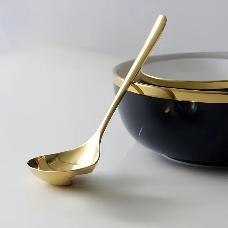 Durable Stainless Steel Soup Spoon with Long Handle - Thickened Large Serving Spoon for Adults,Ideal for Home & Restaurant Use