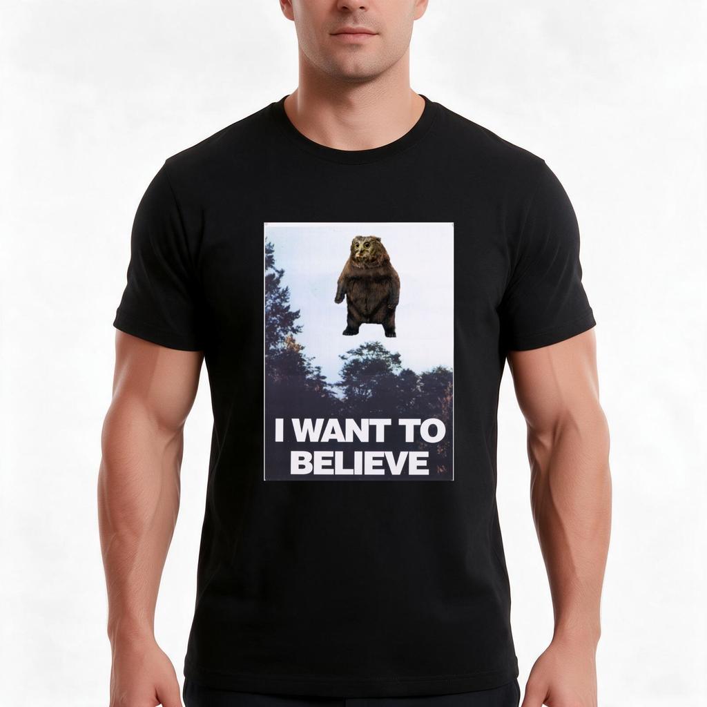 Owlbear Conspiracy Tshirt Summer Casual Cotton Tee Oversized Streetwear Tops Vintage Graphic Print Loose Fit Short Sleeve
