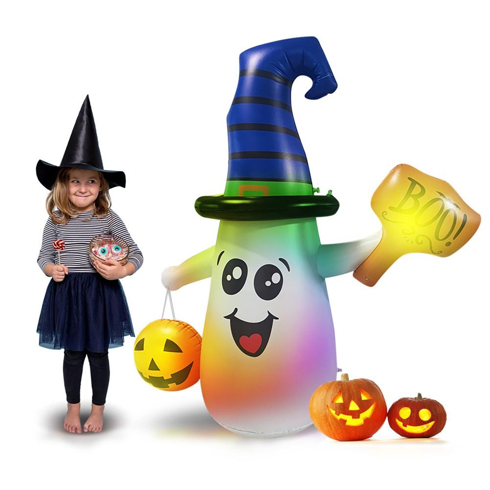Halloween Inflatable Ghost With Remote Control RGB LED Lights Outdoor Kids Toys Halloween Decoration