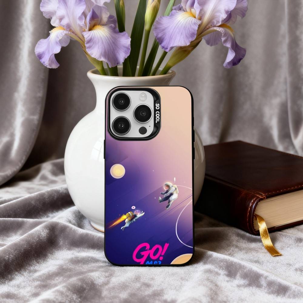 Electric Rock M-M83 Band Phone Case For iPhone17,16,15,14,13,12,11 Plus,Pro Max Candy Silver Plated Inside Cover