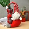 1 Pc Christmas Faceless Wine Bottle Cover Christmas Cotton Standing Figurines Wine Bottle Sleeve for Christmas Table Decoration