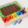 Wooden Color Matching Bug Catcher Card Game Toy For Kids Hand Eye Coordination