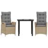 VidaXL 3-Piece Garden Dining Set with Cushions, Patio Table and Chair, Patio Furniture, Outdoor Furniture, 3213264